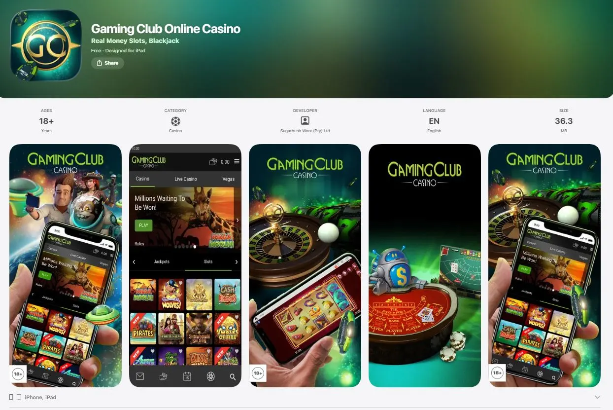 gaming club ios app